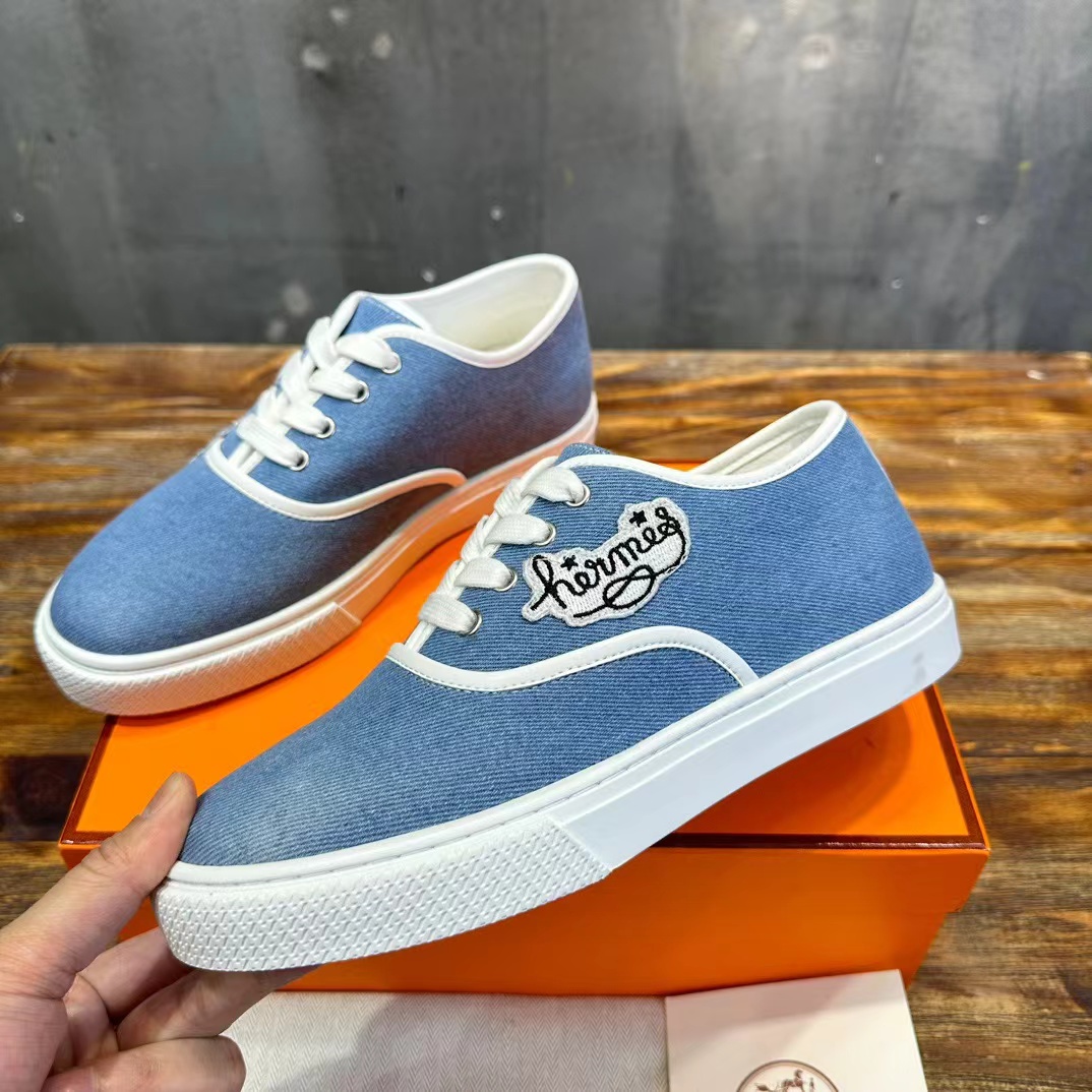 20240408 Herm&egrave;s愛馬仕潮流休閒牛仔運動鞋 海外原單 歐美代購 專櫃同步在售 共3色