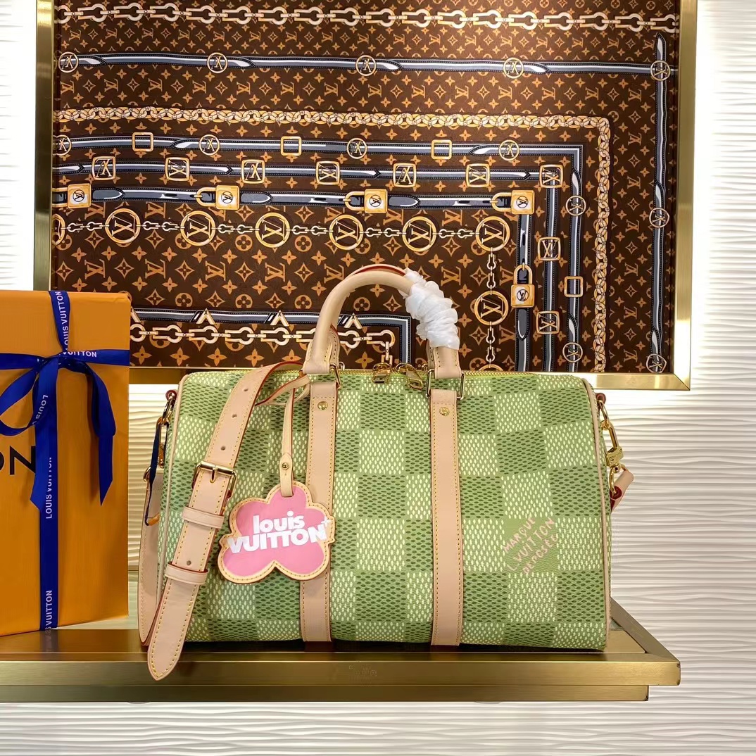 20240415 LV N40671棋盤格手提肩包行李袋 海外原單 歐美代購