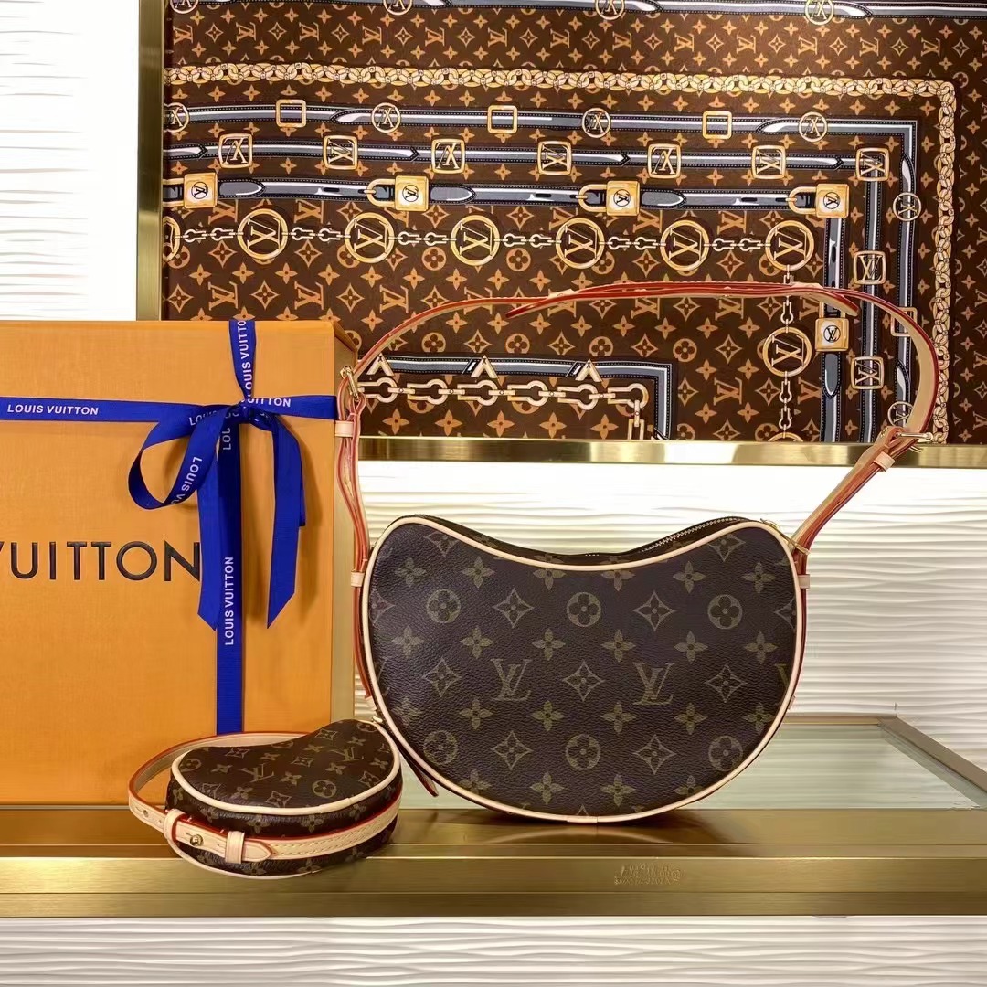 20240419 LV M46828老花可頌牛角包 海外原單 歐美代購 專櫃同步在售