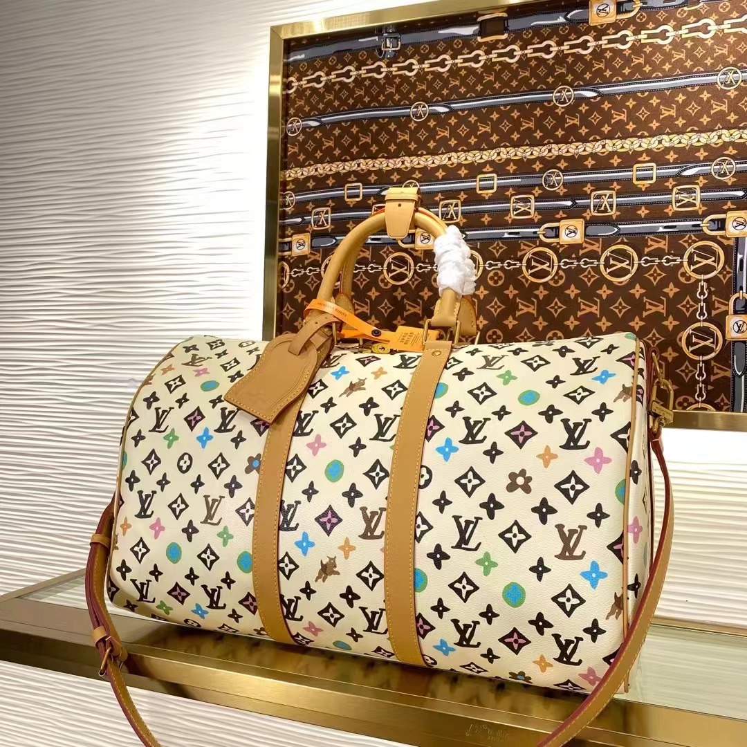 20240420 LV聯名款花花 M25233老花行李袋 海外原單 歐美代購 專櫃同步在售 共2款