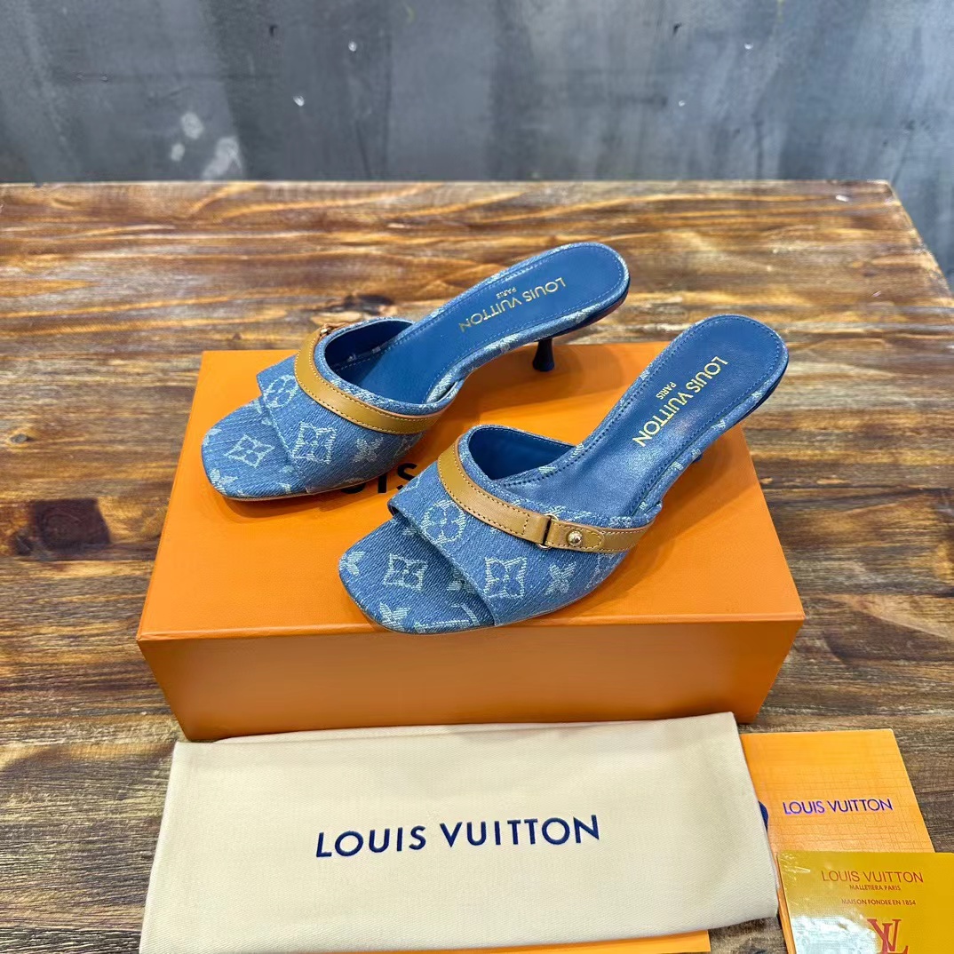 20240421 LV 牛仔帆布高根鞋 海外原單 歐美代購共3色