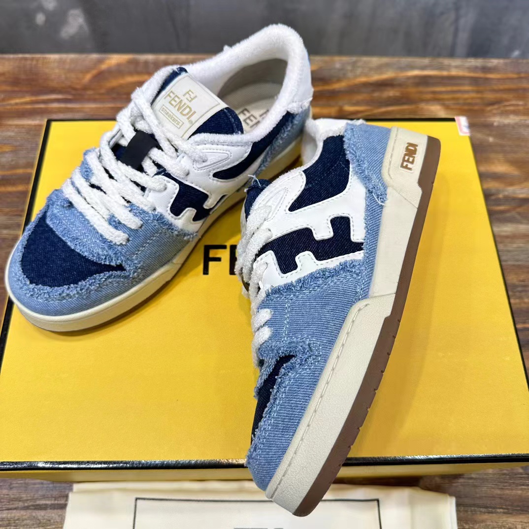 20240421 FENDI芬迪牛仔帆布潮流休閒運動鞋 海外原單 歐美代購 專櫃同步在售 共2色