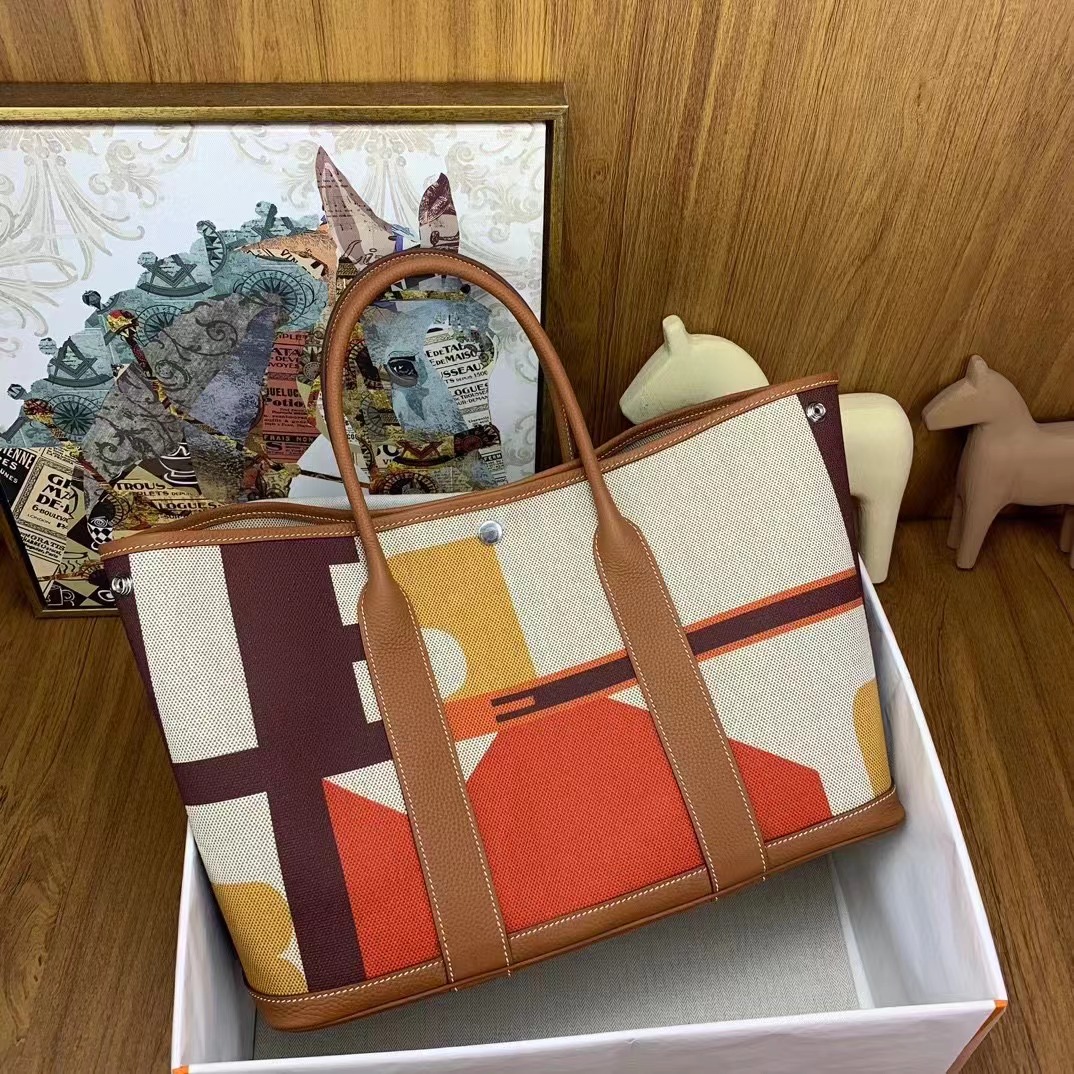 20240604 Herm&egrave;s愛馬仕帆布手提購物包 海外原單免稅平行輸入 歐美代購 台北101專櫃官網同步在售 共3個顏色可選