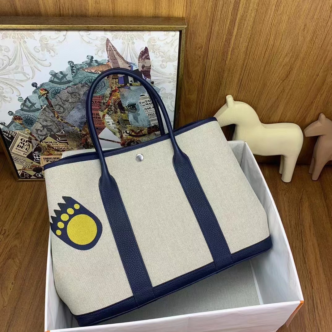 20240604  Herm&egrave;s愛馬仕帆布手提購物包 海外原單免稅平行輸入 歐美代購 專櫃同步在售