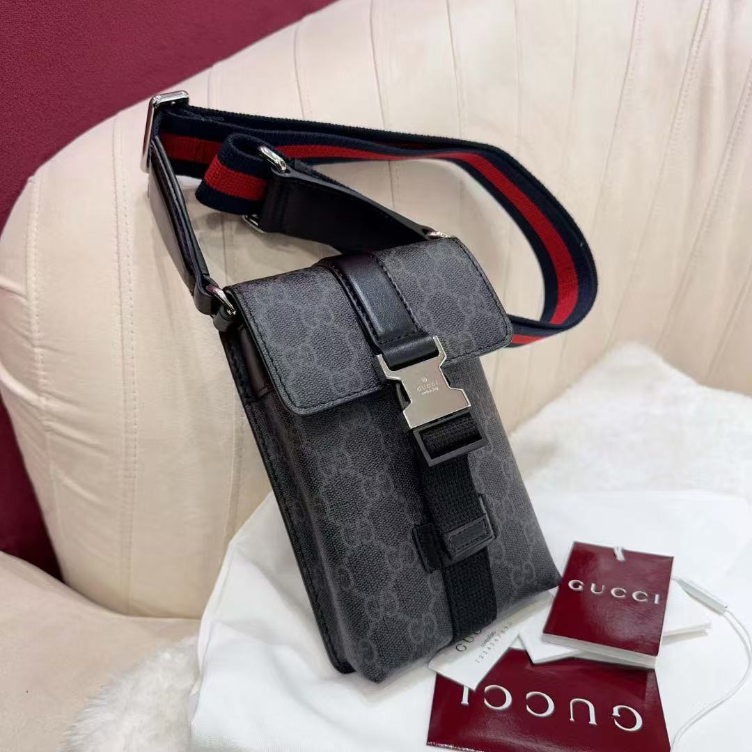 20250418 GUCCI 防水帆布手機包 海外原單免稅平行輸入 歐美代購 台北101專櫃官網同步在售