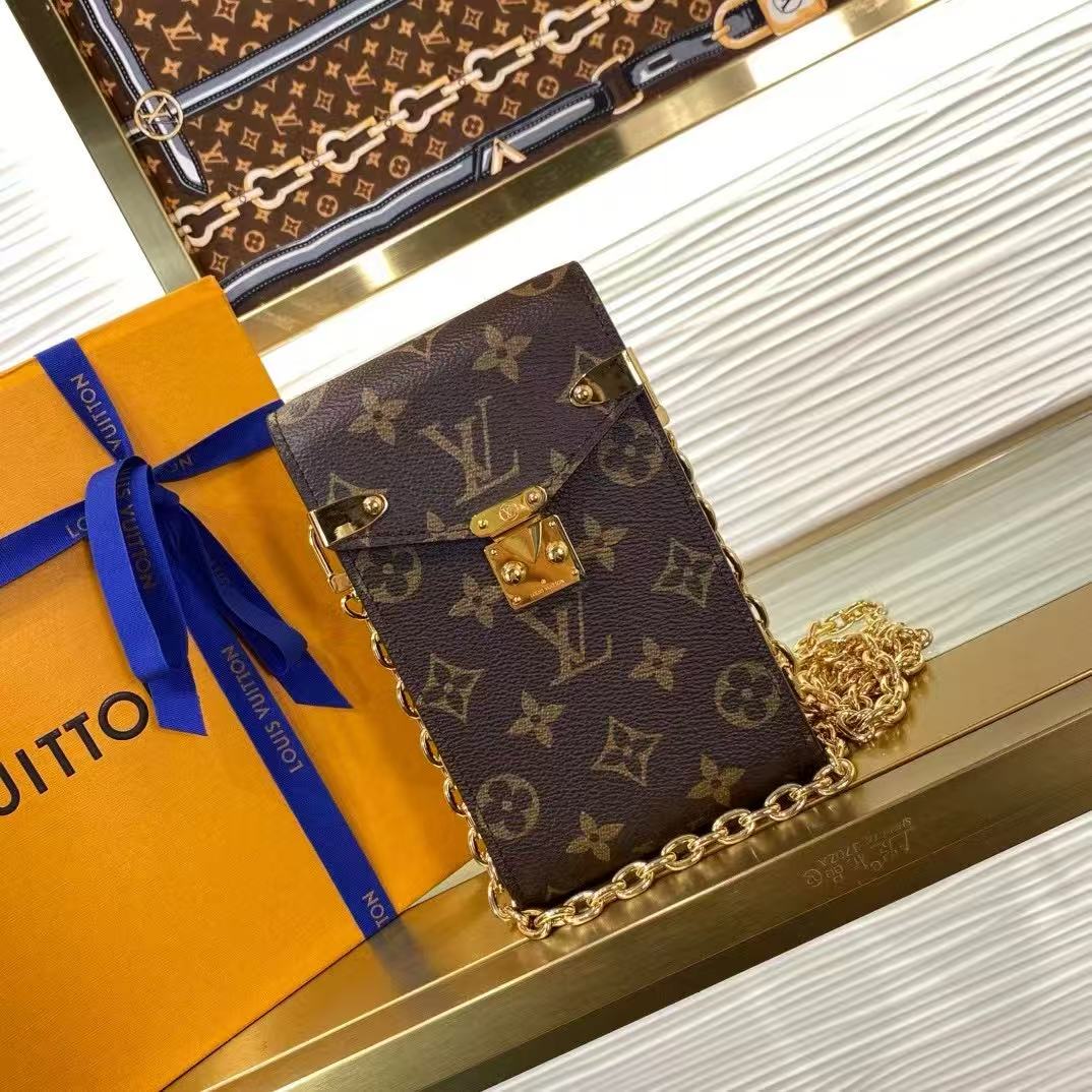 20250505 LV M13572 老花全皮手機包 海外原單免稅平行輸入 歐美代購 台北101專櫃官網同步在售